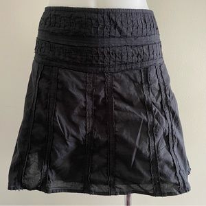 Prana Breathe Erin A Line Mini Skirt Size 4 Black